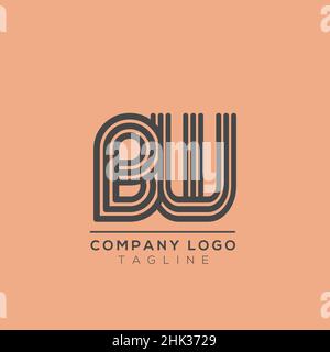 Letter BW alphabet Logo sign symbol. Modern vector logo design for the business, and company identity. Stock Vector