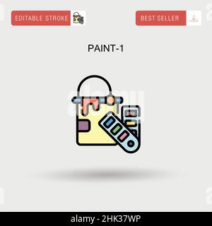 Paint-1 Simple vector icon. Stock Vector