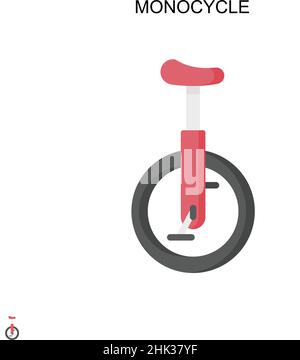 Monocycle Simple vector icon. Illustration symbol design template for web mobile UI element. Stock Vector