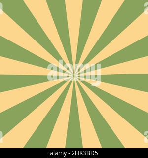 green and yellow sunburst abstract background vector illustration  for flyers, bunners, presentations and poster Stock Vector
