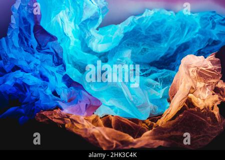 Colorful Tissue Paper and Light Stock Photo