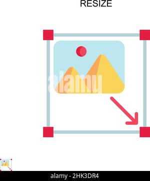 Resize Simple vector icon. Illustration symbol design template for web mobile UI element. Stock Vector