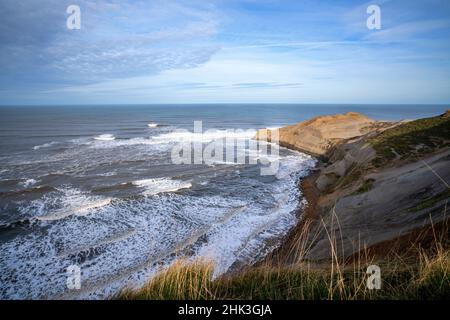 Sea Views from Kettleness Village Cliffs in North Yorkshire Stock Photo