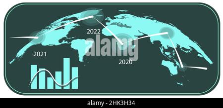 Data analysis. Science technology. EPS10 layered vector illustration. Elements of this image furnished by NASA. Stock Vector