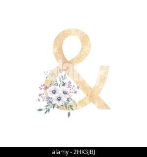 Peach Cream Blush Floral Number - Digit 6 With Flowers Bouquet