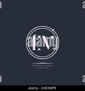 Modern Luxury EV Letter Business Logo Design Alphabet Icon Vector Symbol. Creative minimal letter logo template. Stock Vector