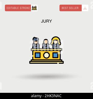 Jury Simple vector icon. Stock Vector