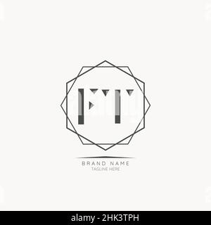 Modern Luxury FT Letter Business Logo Design Alphabet Icon Vector Symbol. Creative minimal letter logo template. Stock Vector