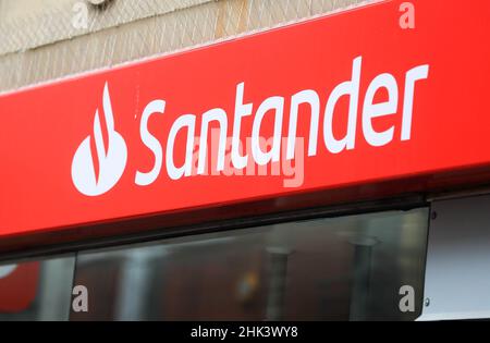 File photo dated 11/09/20 of a Santander branch in Nottingham City Centre, as profits at high street bank have soared 266% to £1.86 billion last year as the lender released more money set aside to cover the potential financial fallout from the Covid-19 pandemic. Stock Photo