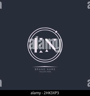 Modern Luxury EN Letter Business Logo Design Alphabet Icon Vector Symbol. Creative minimal letter logo template. Stock Vector
