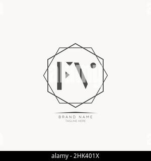 Modern Luxury FA Letter Business Logo Design Alphabet Icon Vector Symbol. Creative minimal letter logo template. Stock Vector