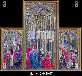 Inspired by The Seven Sacraments, Rogier van der Weyden, (1440-1445), painting / triptych, (1440-1445), Belgian Art, Reimagined by Artotop. Classic art reinvented with a modern twist. Design of warm cheerful glowing of brightness and light ray radiance. Photography inspired by surrealism and futurism, embracing dynamic energy of modern technology, movement, speed and revolutionize culture Stock Photo