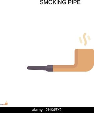 Smoking pipe Simple vector icon. Illustration symbol design template for web mobile UI element. Stock Vector