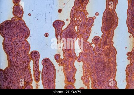 Empty old iron metal plate with rusty texture and background Stock Photo