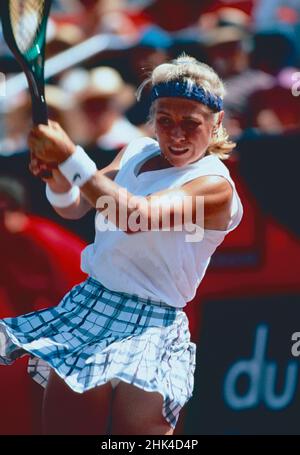 Yugoslavian tennis player Monica Seles, Maurier Open, France 1995 Stock Photo