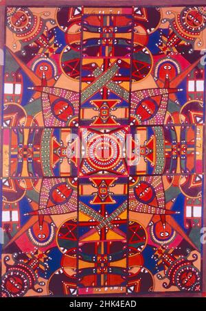 Mystery of Divinity, artwork by Ethiopian artist Gera Mewi Mezgebu, 1988 Stock Photo