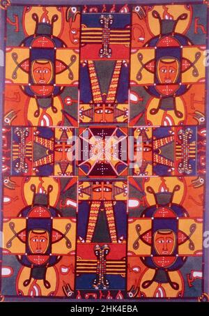 Artwork by Ethiopian contemporary artist Gera Mewi Mezgebu, 1982 Stock Photo