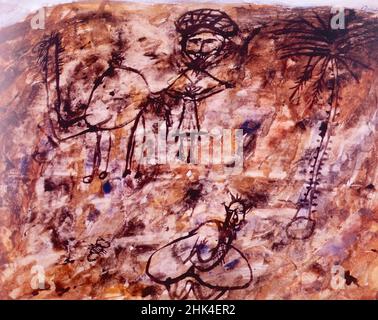 Artwork by French artist Jean Dubuffet, 1947 Stock Photo
