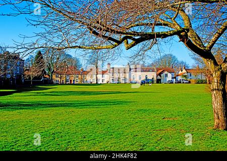 Gainford Village Green, Gainford, County Durham, England Stock Photo