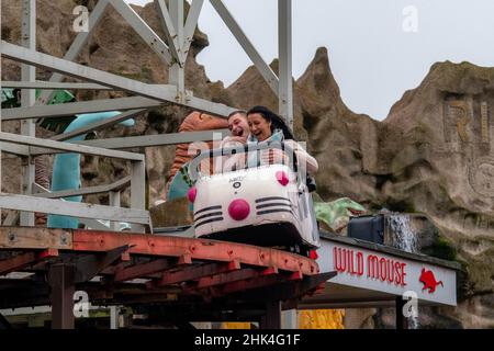 Ghost Train, Blackpool Pleasure Beach, Lancashire, England, UK. Circa ...