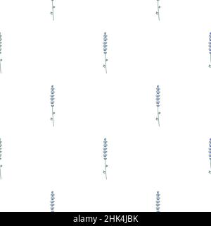Isolated seamless pattern with lavender doodle vintage shapes. White background. Purple ornament. Perfect for fabric design, textile print, wrapping, Stock Vector