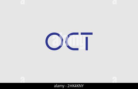 Word OCT in letters - Initial vector design - Premium Icon, Logo vector Stock Vector