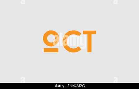 Word OCT in letters - Initial vector design - Premium Icon, Logo vector Stock Vector