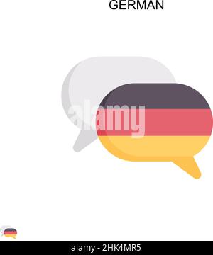 German Simple vector icon. Illustration symbol design template for web mobile UI element. Stock Vector