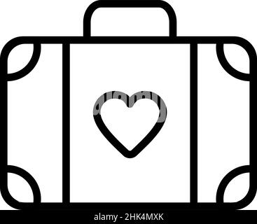 Suitcase icon on white background, vector illustration Stock Vector