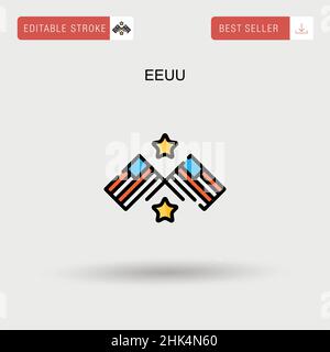 Eeuu Simple vector icon. Stock Vector