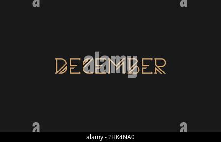 Word DECEMBER in letters - Initial vector design - Premium Icon, Logo ...