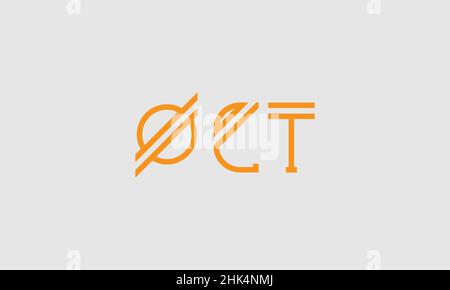 Word OCT in letters - Initial vector design - Premium Icon, Logo vector Stock Vector