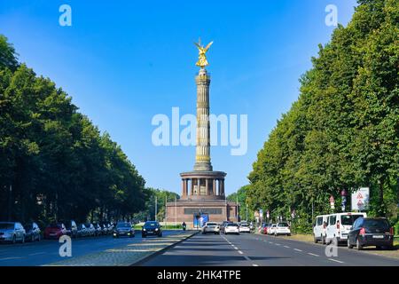 Triumphal Column (Victory Column) at the Great Star, Tiergarten, Berlin, Germany, Europe Stock Photo