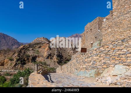 Zee Al-Ayn (Thee Ain) historic mountain village, Kingdom of Saudi Arabia, Middle EastArabia Stock Photo