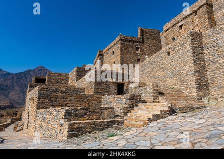 Zee Al-Ayn (Thee Ain) historic mountain village, Kingdom of Saudi Arabia, Middle East Stock Photo