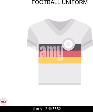 Football uniform Simple vector icon. Illustration symbol design template for web mobile UI element. Stock Vector