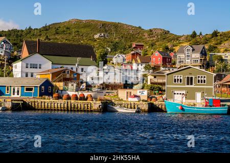 Fishing village of Petty Harbour, Newfoundland, Canada, North America Stock Photo