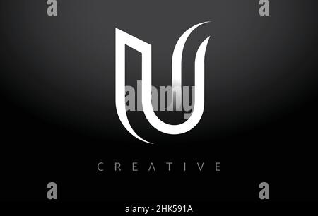 U Logo Letter Icon monogram. u Letter Design with White Line monogram and minimalist Modern Creative Look Vector Illustration. Stock Vector