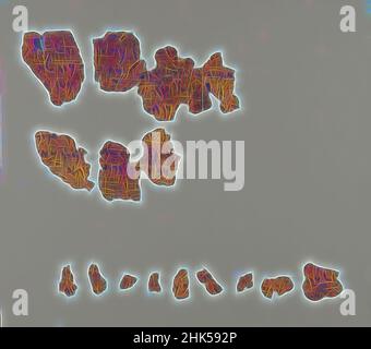 Inspired by Papyrus Fragments Inscribed in Aramaic, Papyrus, ink, 402-401 B.C.E., Late Period, Largest Fragment: 2 9/16 × 1 13/16 in., 6.5 × 4.6 cm, fragment, papyrus, Reimagined by Artotop. Classic art reinvented with a modern twist. Design of warm cheerful glowing of brightness and light ray radiance. Photography inspired by surrealism and futurism, embracing dynamic energy of modern technology, movement, speed and revolutionize culture Stock Photo