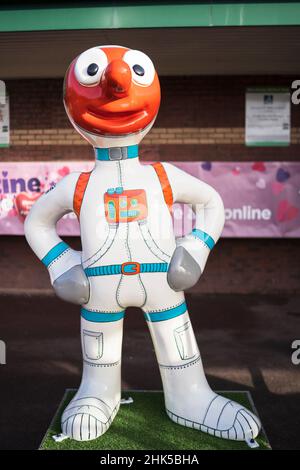 England, North Tyneside, Morph's Epic Art Adventure. In 2022, North Tyneside become the home to the world’s first-ever Morph art trail. Stock Photo