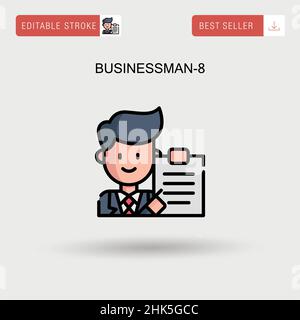 Businessman-8 Simple vector icon. Stock Vector