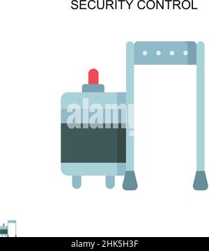 Security control Simple vector icon. Illustration symbol design template for web mobile UI element. Stock Vector