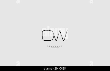 DW WD DW vector logo design Stock Vector