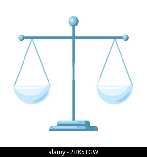 Scales isolated on white background. Judge of element in flat style. Vector illustration design. Stock Vector