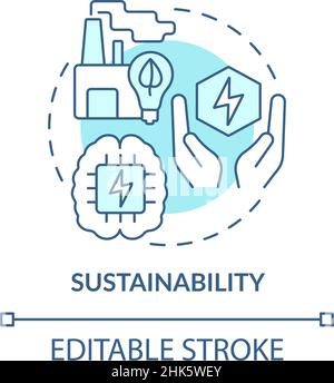 Sustainability turquoise concept icon Stock Vector