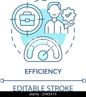Efficiency turquoise concept icon Stock Vector