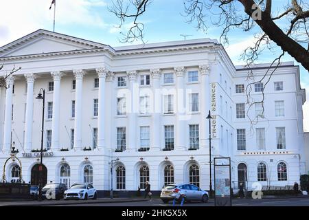 The Queens Hotel and Raymond Blanc's restaurant Brasserie Blanc in Montpellier Cheltenham Stock Photo
