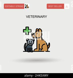 Veterinary Simple vector icon. Stock Vector
