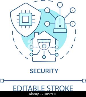 Security turquoise concept icon Stock Vector
