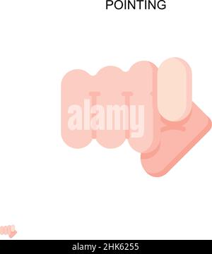 Pointing Simple vector icon. Illustration symbol design template for web mobile UI element. Stock Vector